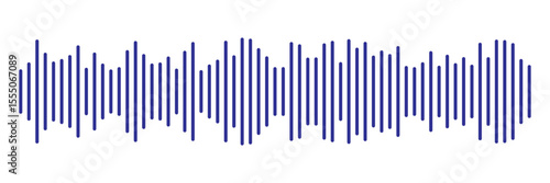 Black sound wave icon. Podcast soundwave line of voice. Record music player Icon. Mobile talk track. Sound waves for voice message. Audio wave icon.Waves of the equalizer. Voice message and sound 