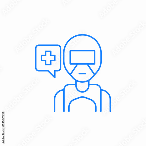 virtual healthcare assistant icon sign vector