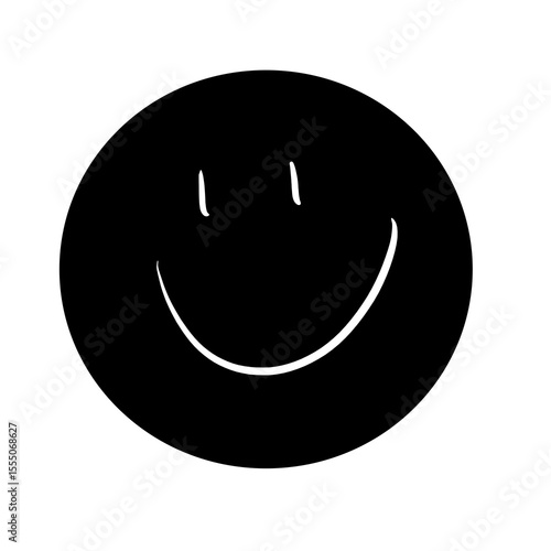 cute smile emoji clip art, cute sticker for your journal