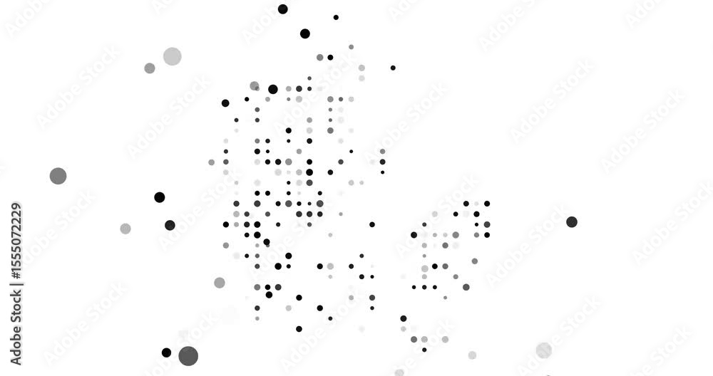 Animated Denmark Map With Colorful Dots Animated Denmark Map With Colorful Dots