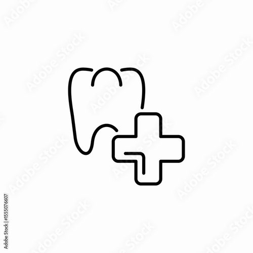 dental care plus icon sign vector