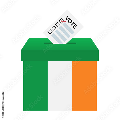 Election in Ireland. Election Concept. Vector Illustration.