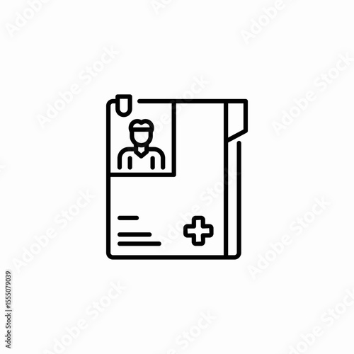 patient medical history icon sign vector