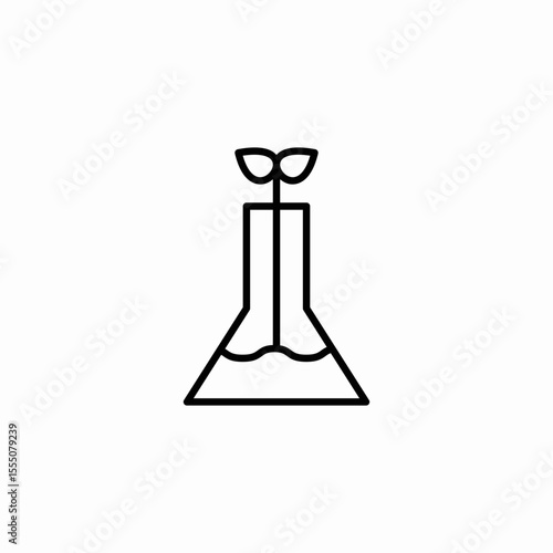 plant in flask icon sign vector