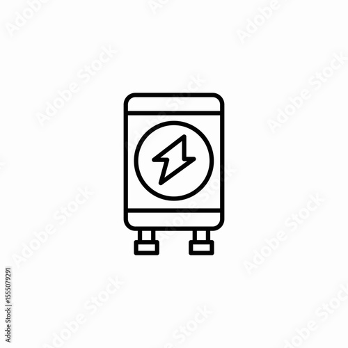 power bank icon sign vector
