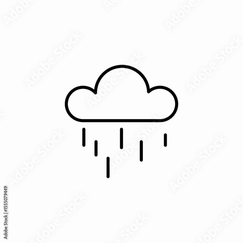 raining cloud  icon sign vector