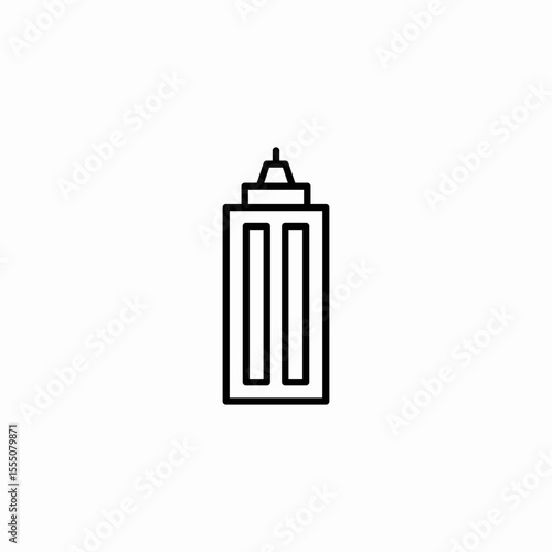 tall building icon sign vector