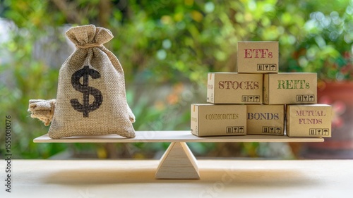 Portfolio management and asset allocation concept 