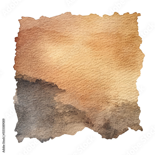 watercolor of Wall Sandpaper, vector, isolated on a white background.
