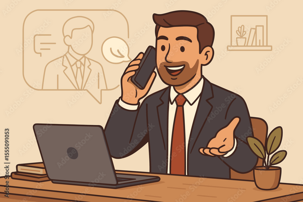 Businessman communication concept. Man on phone call at office desk. Customer service, support. Sales manager. Corporate collaboration. Professional workplace conversation. Businessman communication concept. Man on phone call at office desk. Customer service, support. Sales manager. Corporate collaboration. Professional workplace conversation.