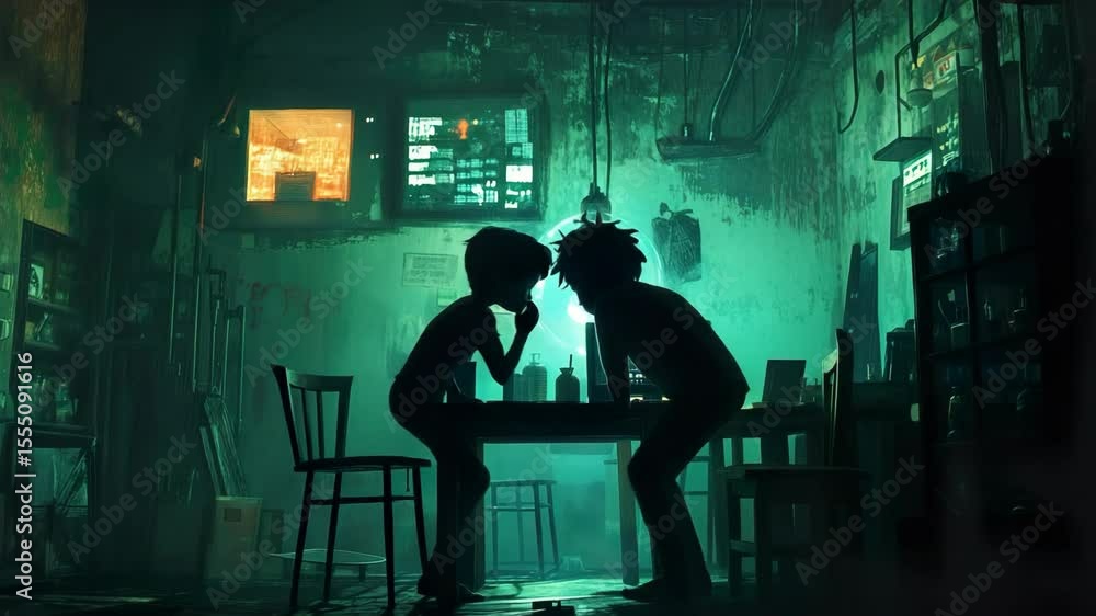 Intimate Conversation in a Moody Setting Intimate Conversation in a Moody Setting