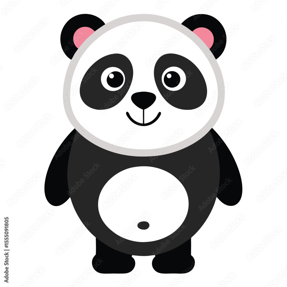 Naklejka premium panda vector image on white background