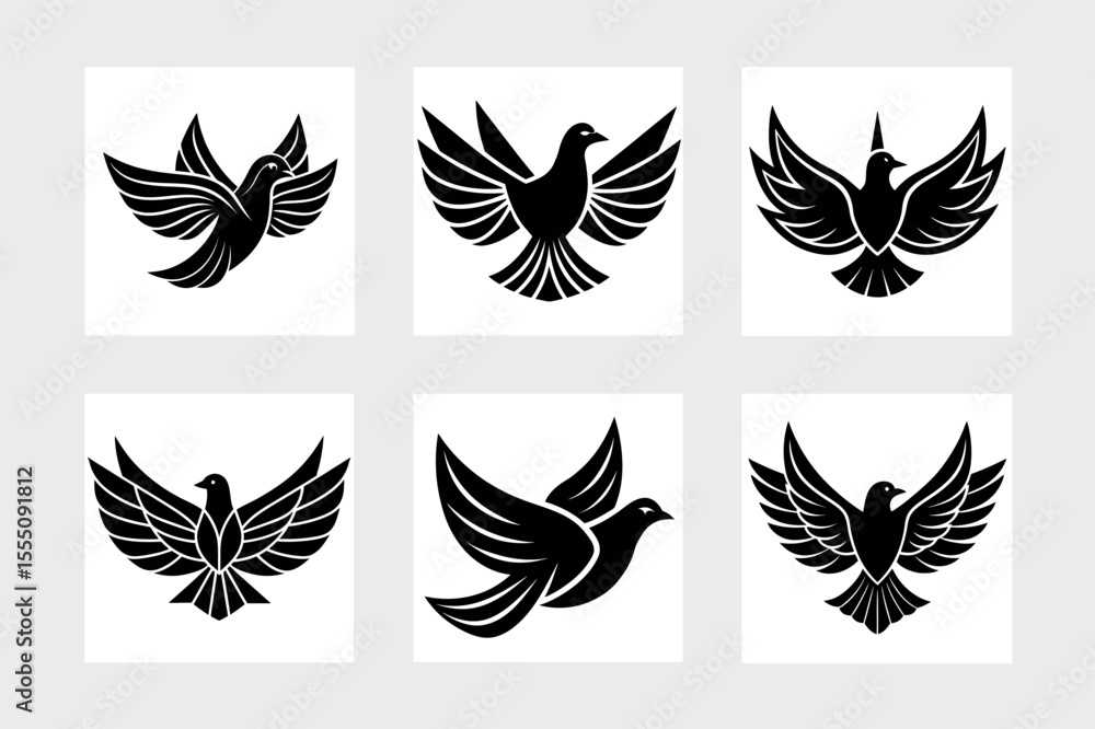 Naklejka premium Bird dove icon vector illustration.