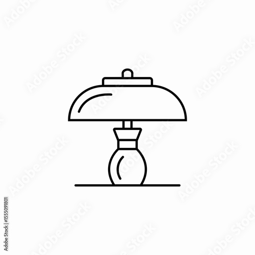 desk lamp classic icon sign vector