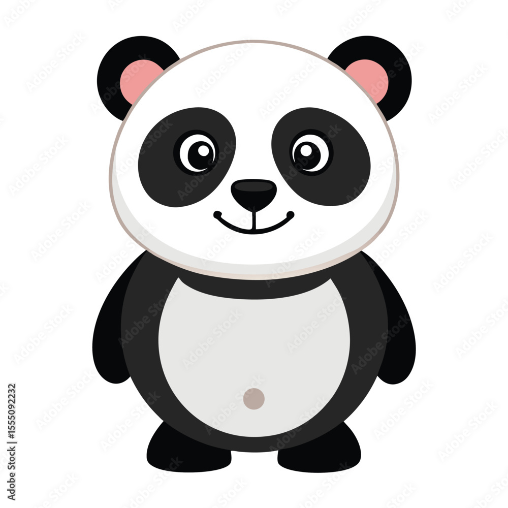 Naklejka premium panda vector image on white background