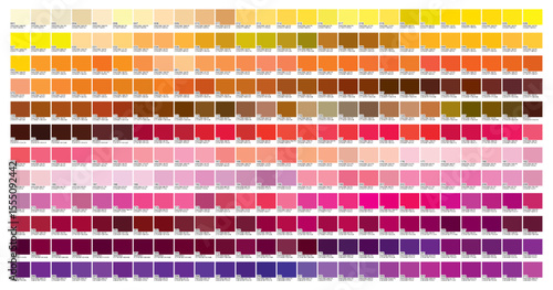 Color Palette Chart CMYK, RGB. Color Swatch book Template Chart for your design. Color Palette CMYK,RGB. Print Test Page. Pantone Color chart, palette. Color Codes. CMYK, Pantone. Vector	