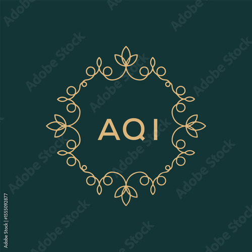 Letter AQI Logo Icon Design