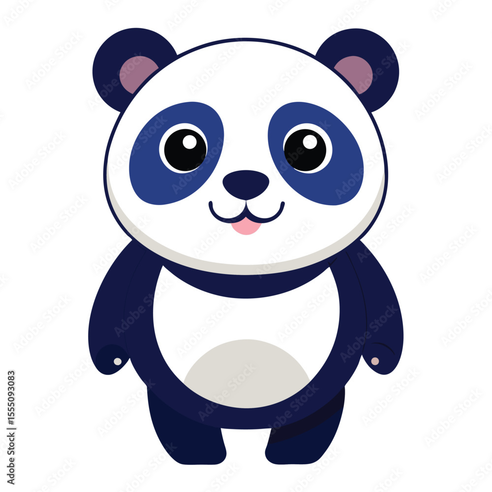 Naklejka premium panda vector image on white background