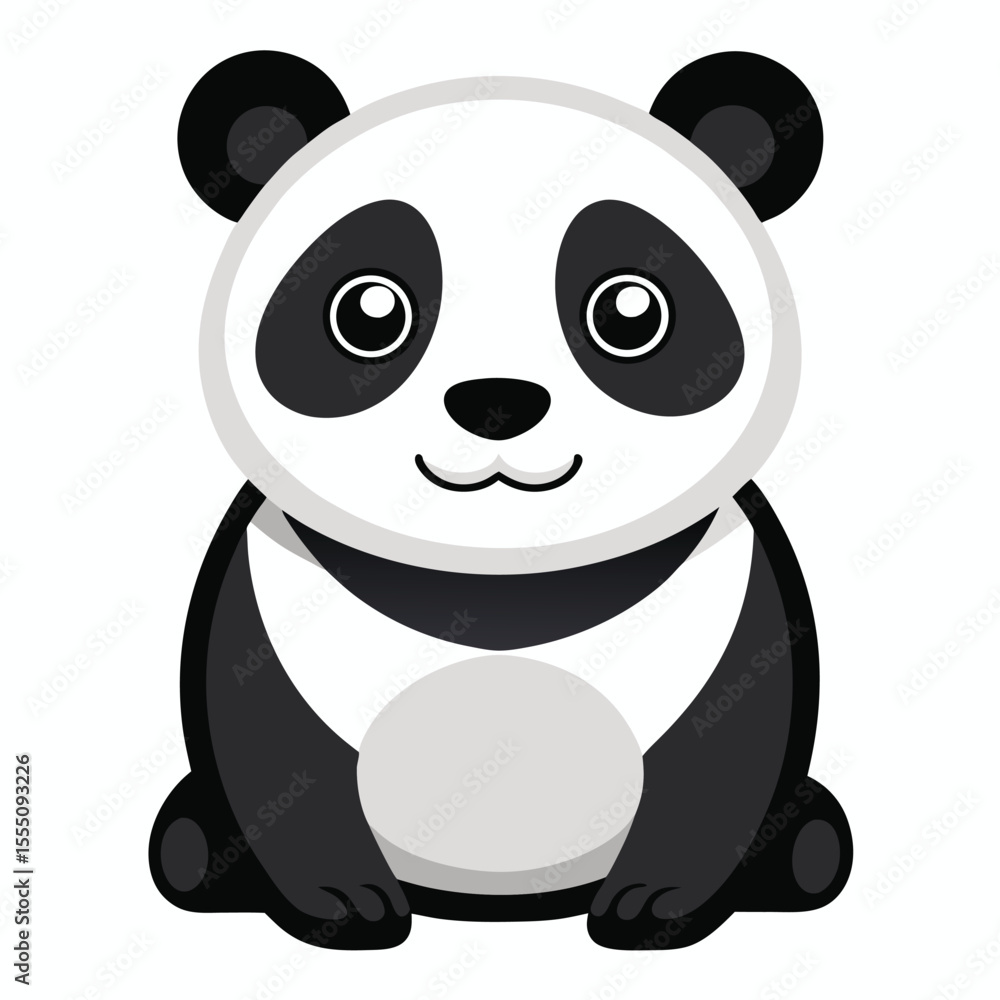Fototapeta premium panda vector image on white background