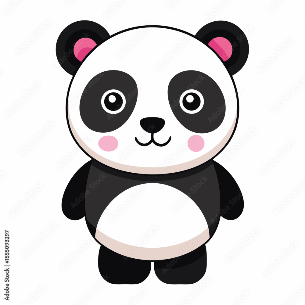 Naklejka premium panda vector image on white background