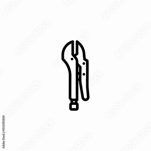 pliers tool icon sign vector