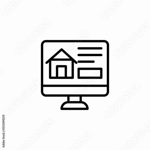 real estate page icon sign vector