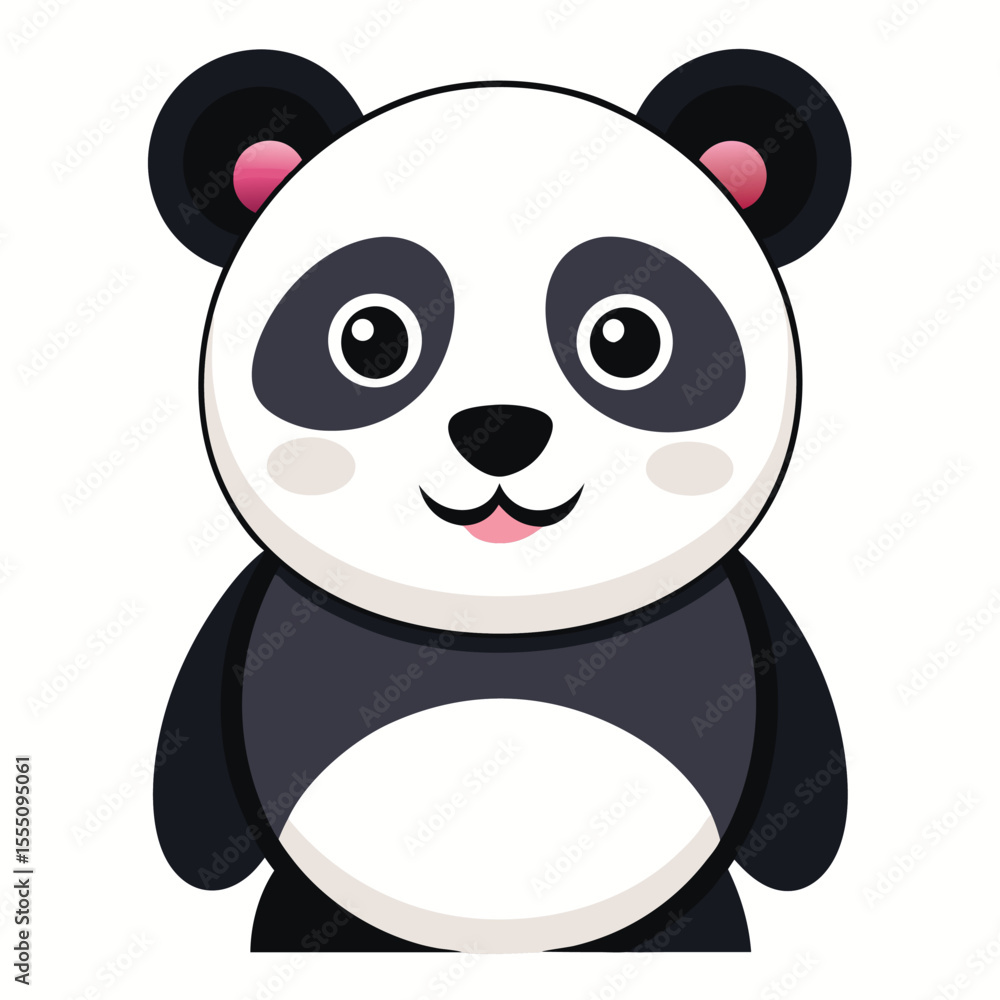 Fototapeta premium panda vector image on white background