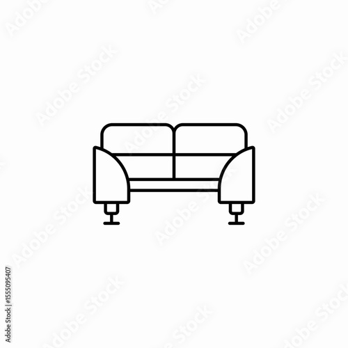 sofa furniture icon sign vector