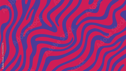 Green and Violet Wavy Line Background