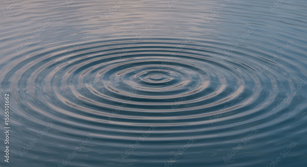 Fototapeta premium Concentric water ripples create a mesmerizing pattern on a calm surface