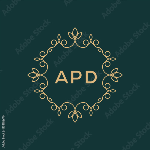 APD logo design vector template