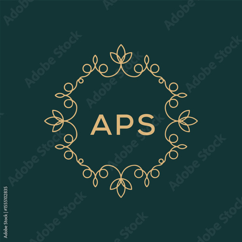 APS logo design vector template