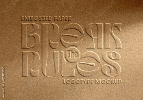 Embossed Cardboard Mockup