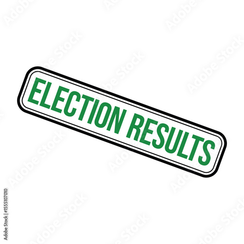 Election Results Letter Rubber Stamp Template