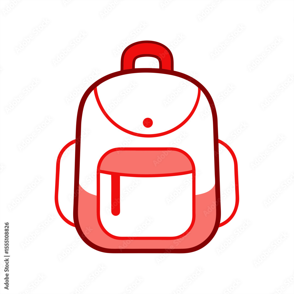 Obraz premium Backpack Doodle Sketch Vector on White Background