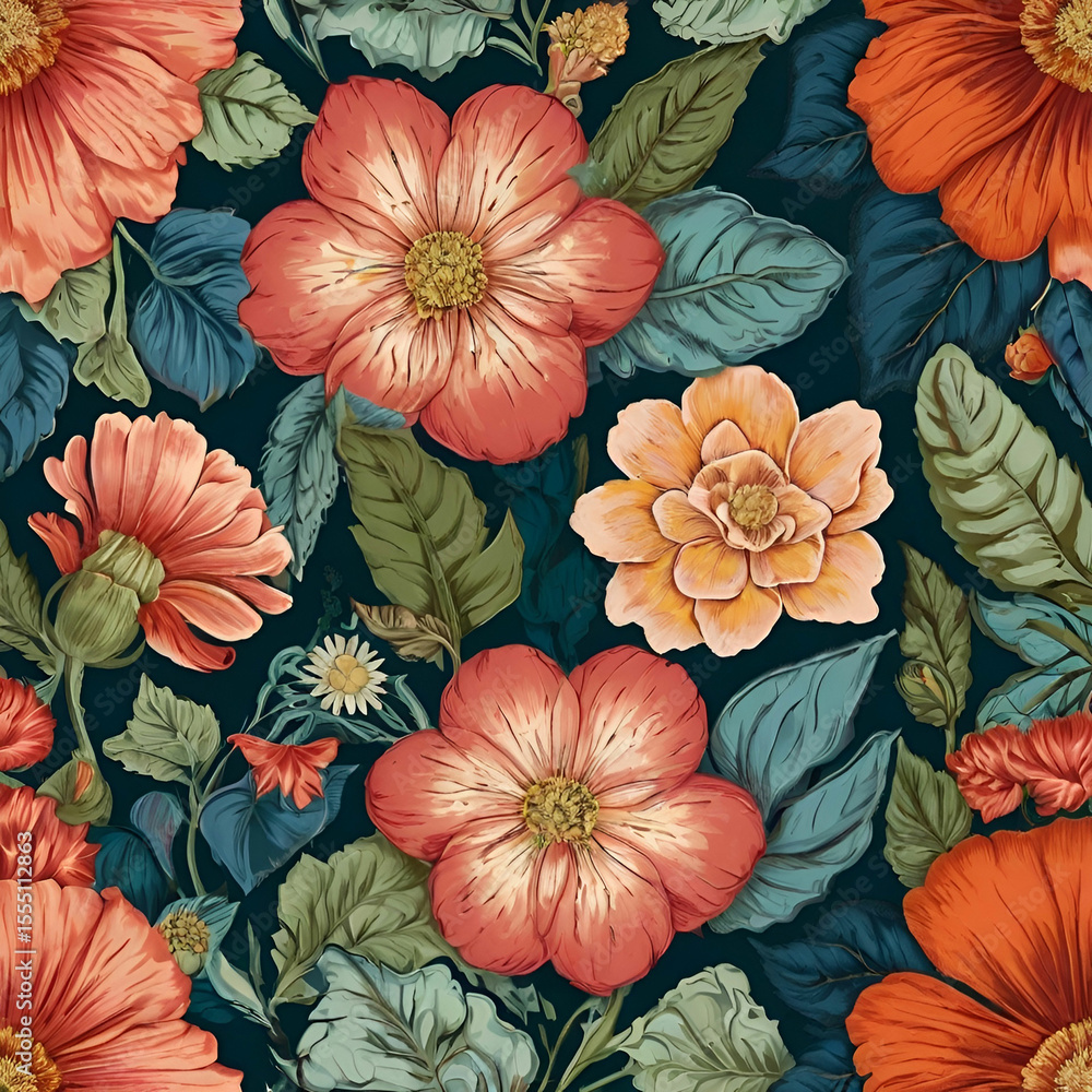 custom made wallpaper toronto digitalA dreamy flower background with soft petals, layered blooms, pastel hues, and gentle