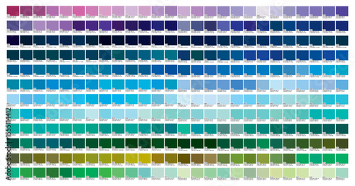 Color Palette Chart CMYK, RGB. Color Swatch book Template Chart for your design. Color Palette CMYK,RGB. Print Test Page. Pantone Color chart, palette. Color Codes. CMYK, Pantone. Vector  