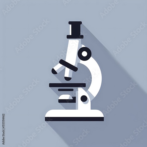 microscope flat illustration
