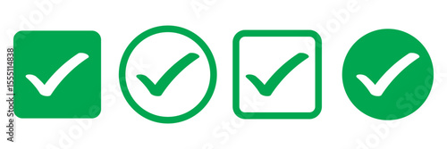 Free Download Check box icon with correct, accept checkmark icons, tick box checked. Approve symbol. Check mark icon vector design. Green check mark icon. Green tick symbol. Vector check icon
 - GFXLoad