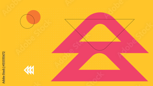 Yellow Arrows Abstract Background
