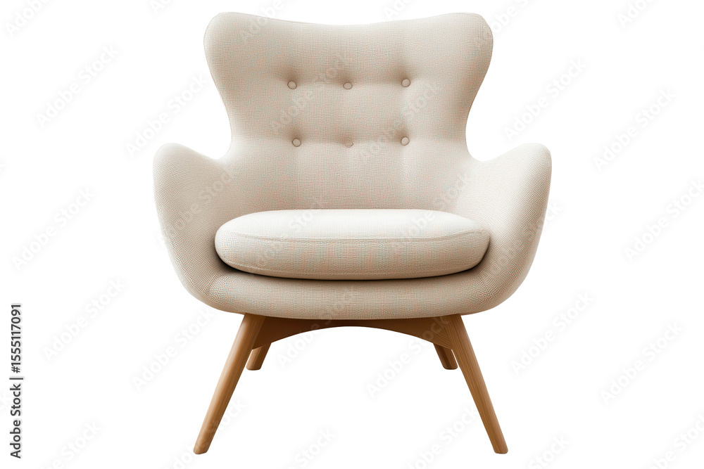 Scandinavian style armchair with plush beige upholstery featuring a modern design perfect for cozy living spaces and stylish interiors Scandinavian style armchair with plush beige upholstery featuring a modern design perfect for cozy living spaces and stylish interiors