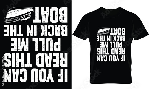 Canvas Print if you can read this pull me back in the boat T-shirt