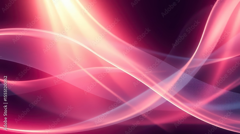 Fototapeta premium Abstract Pink Flowing Lines