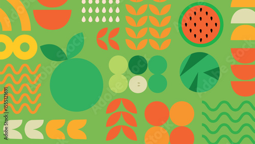 Eco Fruit Graphic Background