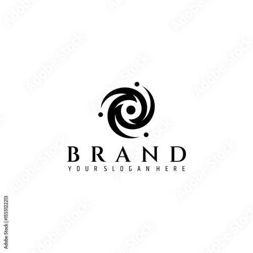 space galaxy logo in flat design concept style