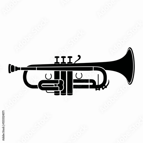 trumpet isolated on white