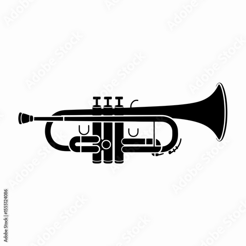 trumpet isolated on white