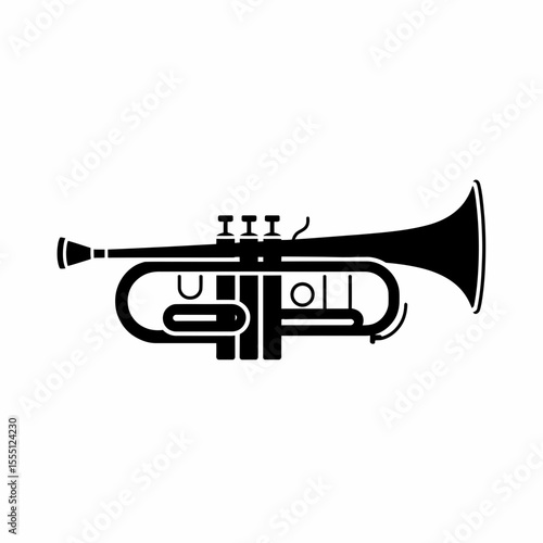 trumpet isolated on white