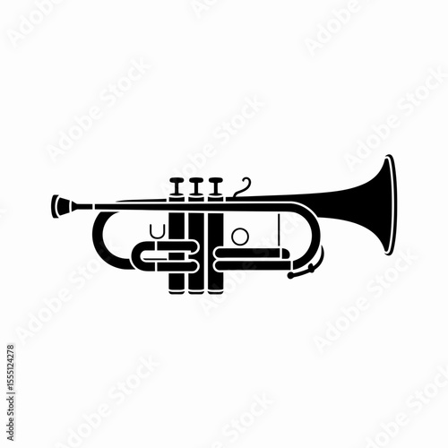 trumpet isolated on white