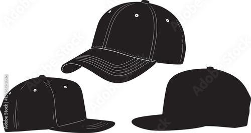 Cap headwear silhouette vector illustration